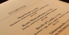 Linguini food menu
